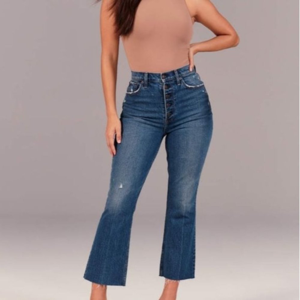 Abercrombie & FItch High Rise Kick Flare Curve Love Jeans Size 25